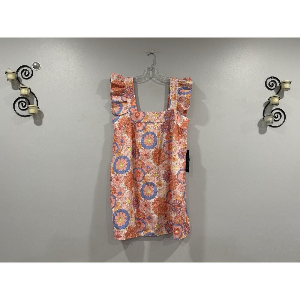 Tuckernuck x Cameran Eubanks NWT Folly Floral Hazel Flutter Sleeve Mini Dress L - Picture 2 of 10